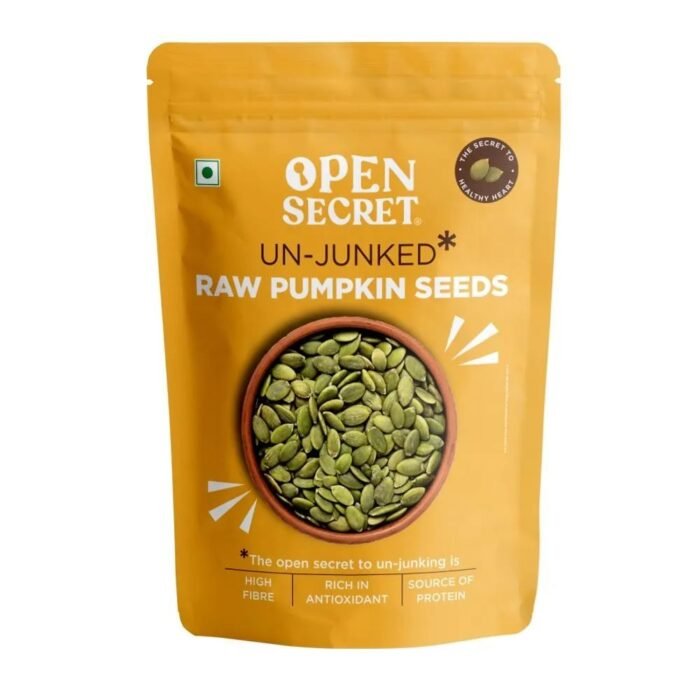 Open Secret Raw Pumpkin Seeds - Healthy Diet Snack, Protein Rich, High In Fibre - Image 1